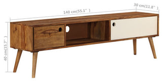 vidaXL TV Stand TV Unit Sideboard TV Console Media Cabinet Solid Sheesham Wood
