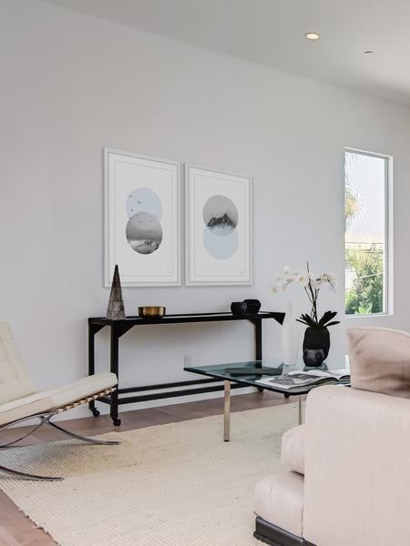 "Interchangeable" Framed Painting Diptych, 48"x36"