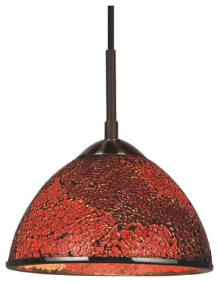 Woodbridge Lighting Alexis 1-Light Pendant, Bronze, Red