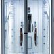 Steam Shower With Jetted Tub, Clear Glass, 63"x63"x85"