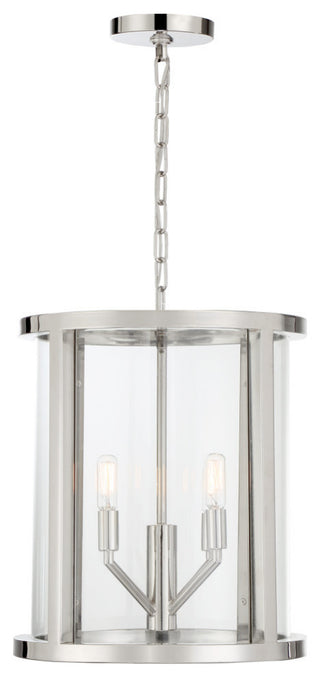 Devon Four Light Lantern in Polished Nickel