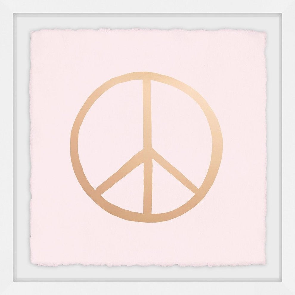 "Golden Peace" Framed Painting Print, 12"x12"