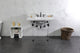 Kingston Brass LMS3630MASQ5 36" Carrara Marble Console Sink, Acrylic Legs