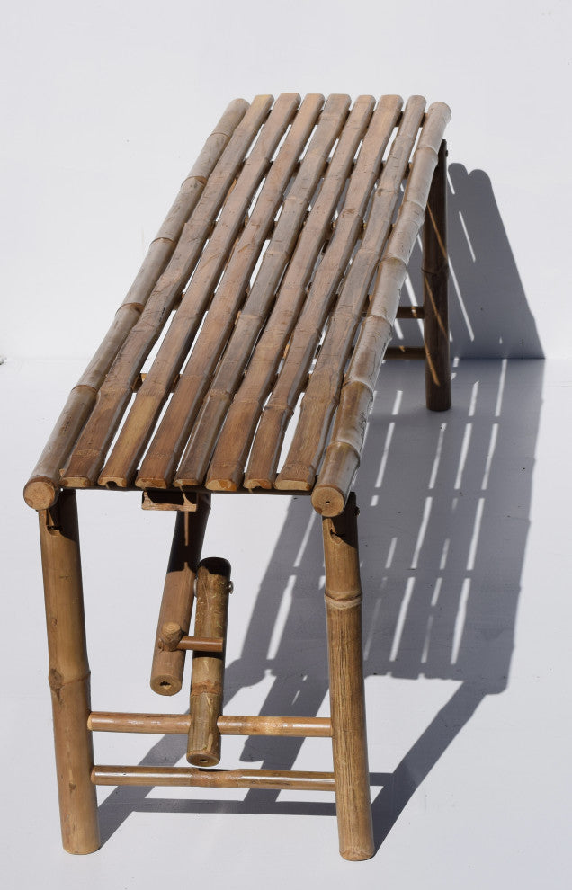 Long Bamboo Folding Bench