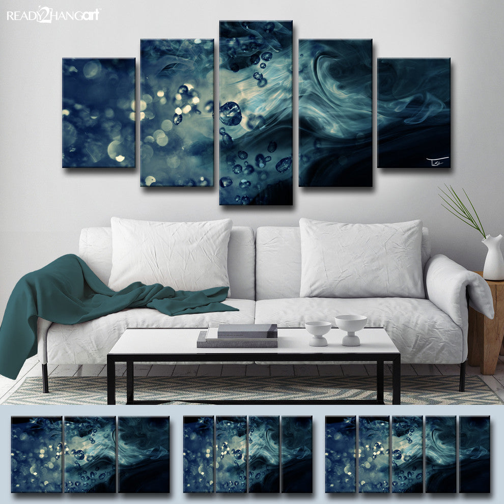 Ready2HangArt ''Glitzy Mist VII'' by Tristan Scott, 24"x48", 4 Piece Set