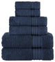Navy 6-Piece Turkish Cotton Towel Set