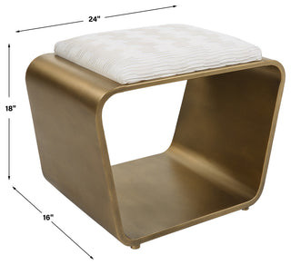 Uttermost Hoop Small Gold bench