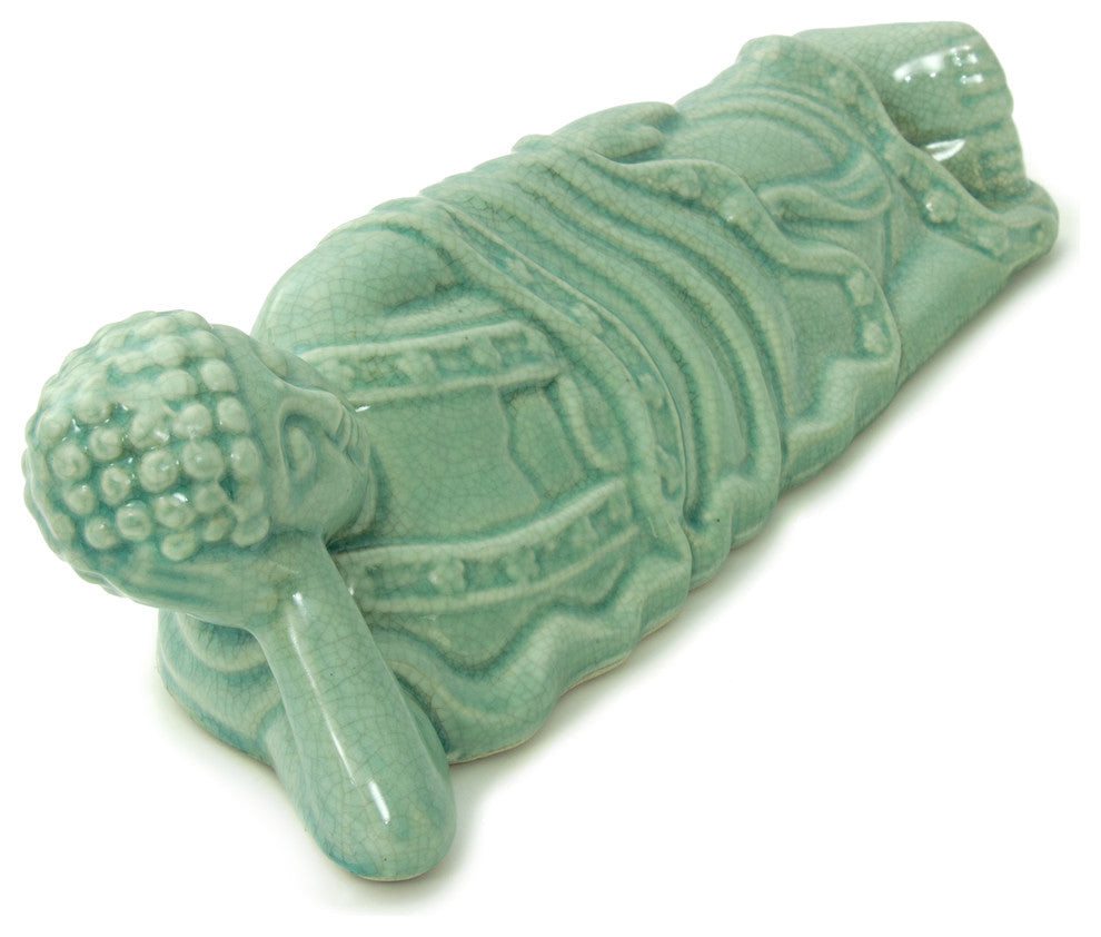 12" Serene Reclining Buddha Statue