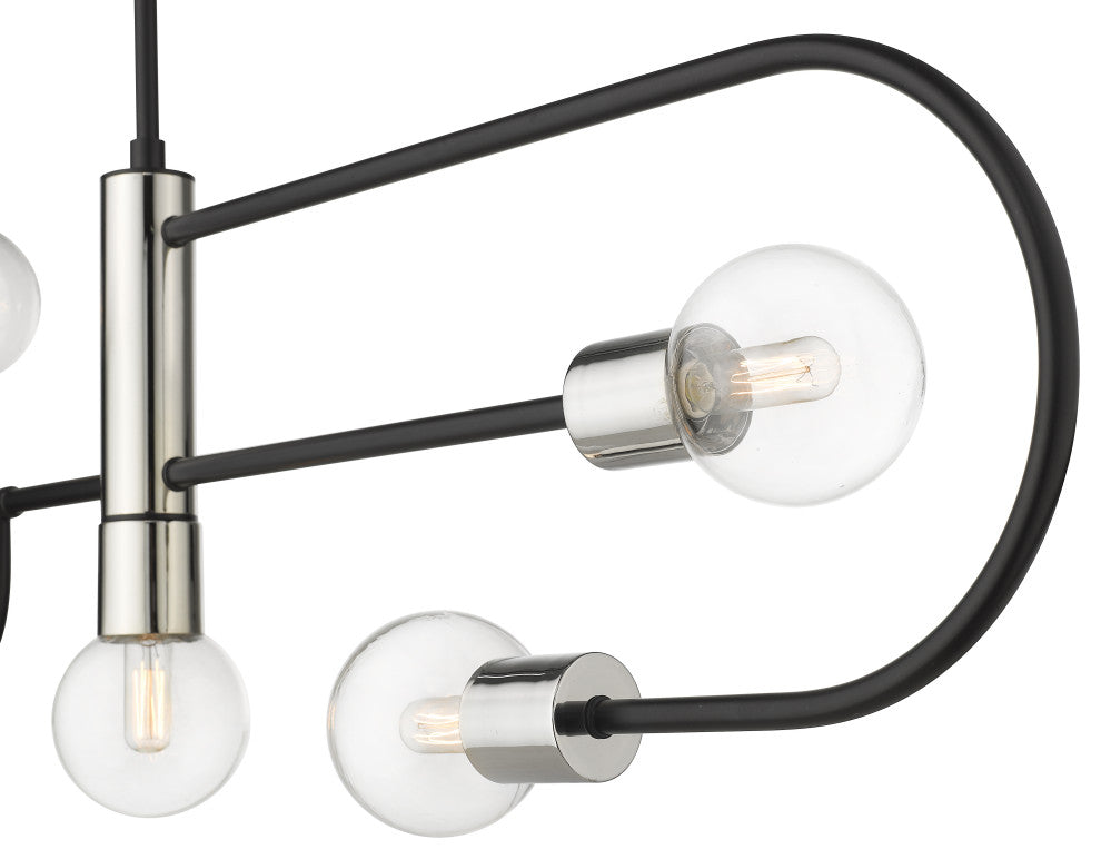 Zlite 621-5L-MB-PN 5-Light Chandelier, Clear