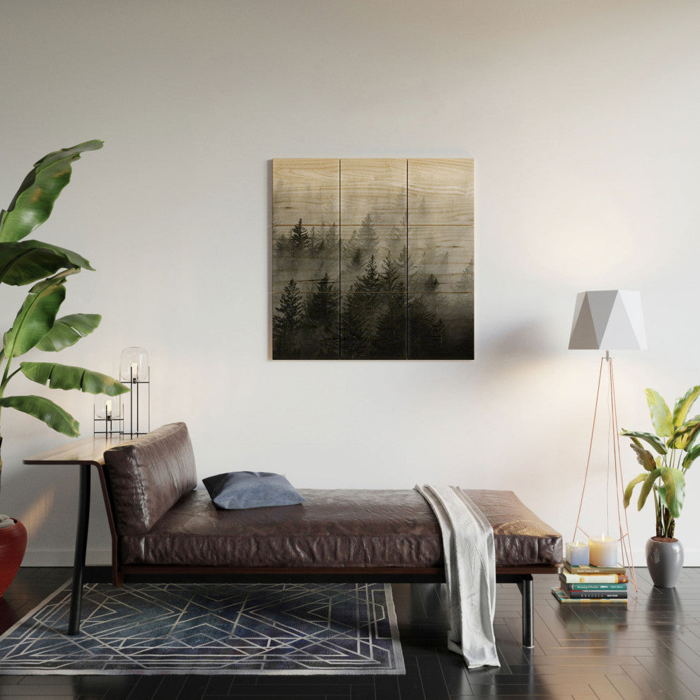 Nature Magick Foggy Fir Forest Fantasy Wood Wall Mural