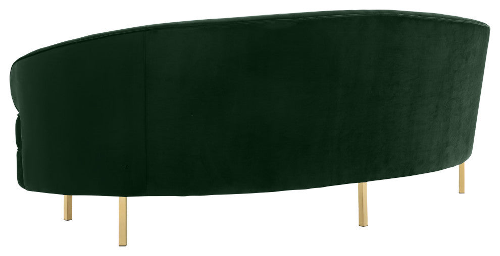 Baila Green Velvet Sofa - Green