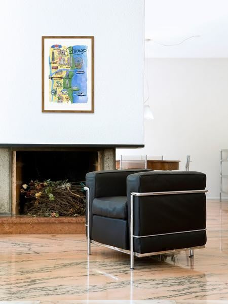 "The Spirit of Chicago" Framed Painting Print, 24"x36"