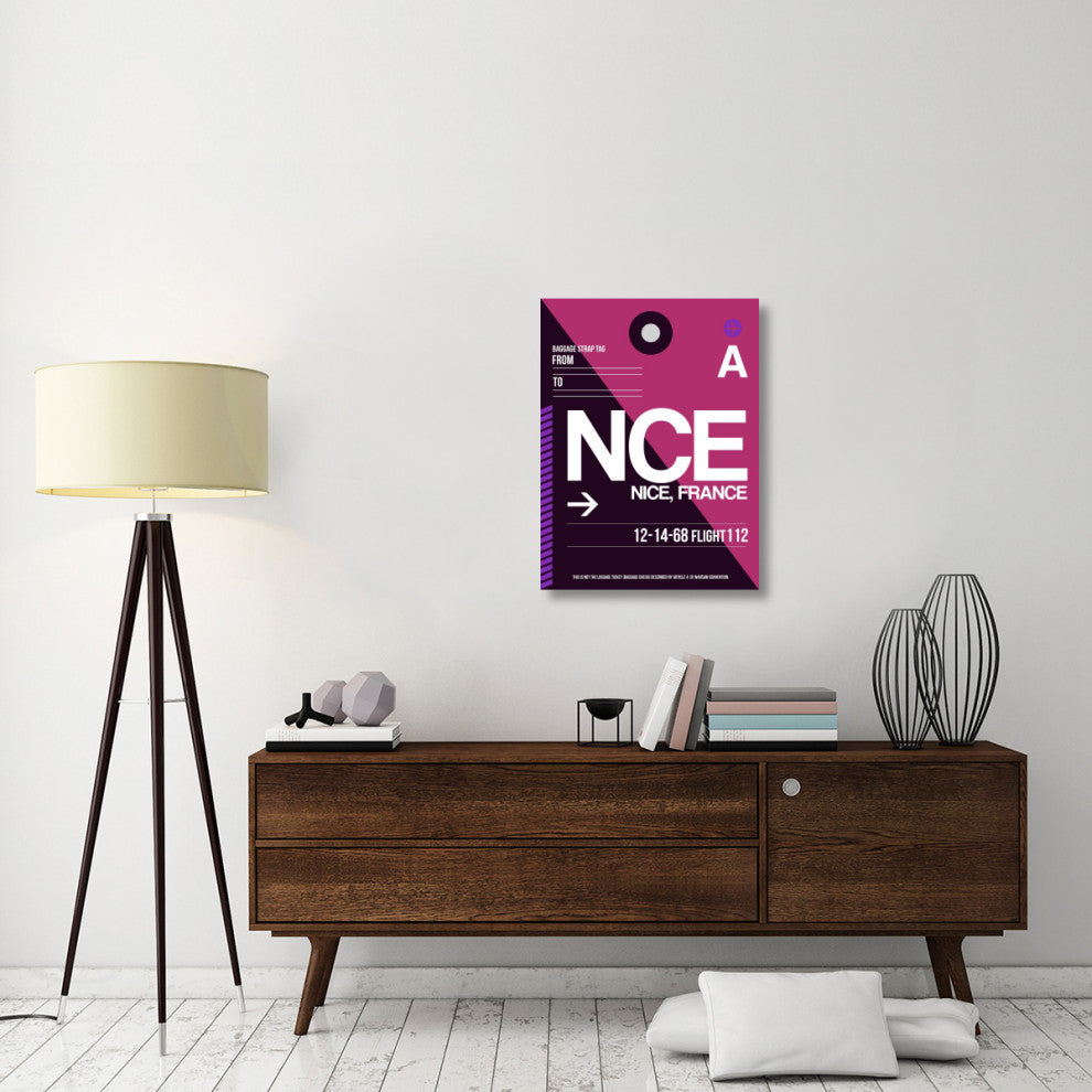 "NCE Nice Luggage Tag 1" Fine Art Print