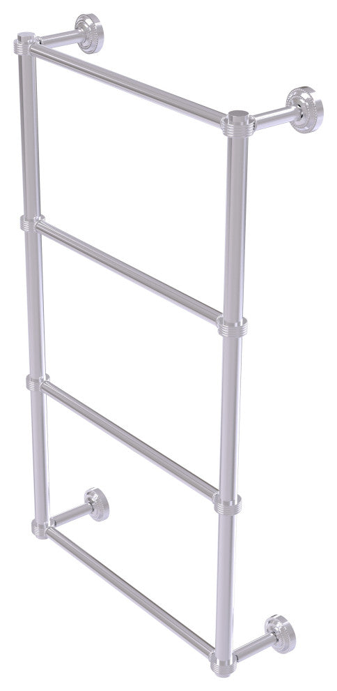 Dottingham 4 Tier 30" Ladder Towel Bar with Groovy Detail, Satin Chrome