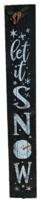 54" Wooden Sign " Let it Snow " With Snowman face