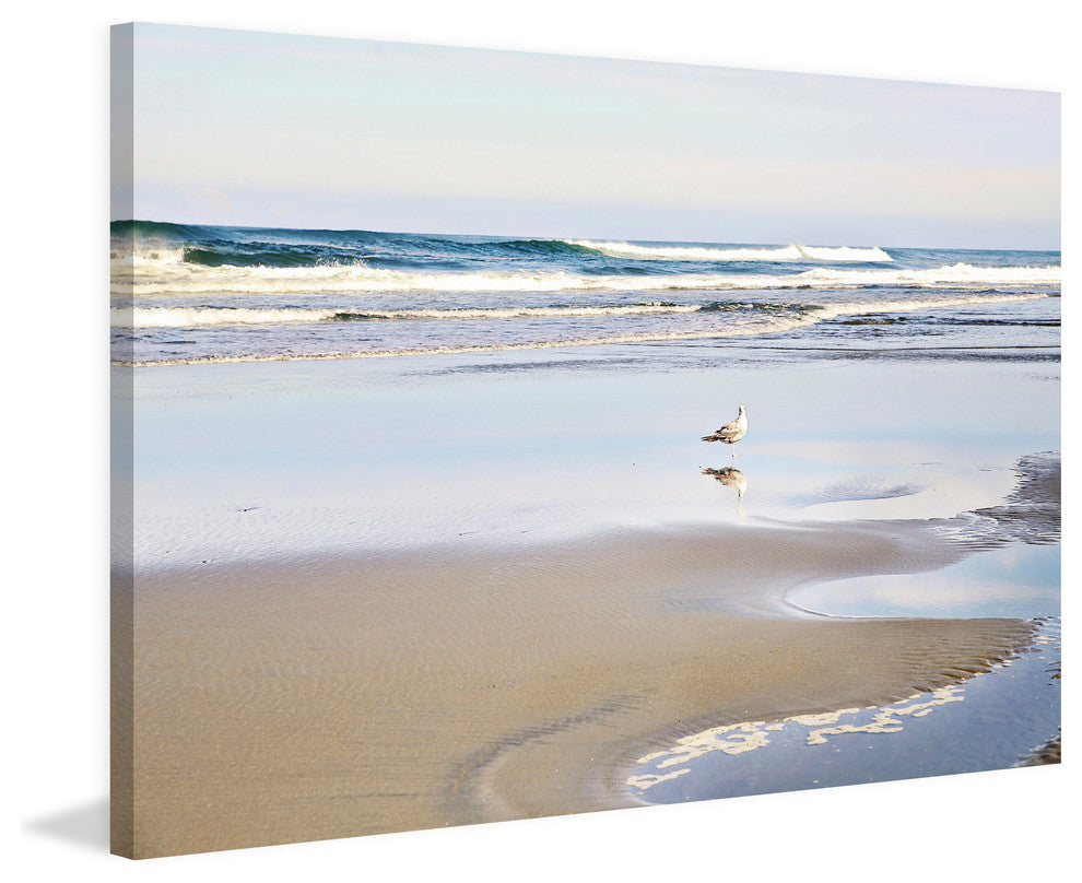 Marmont Hill, "Lone Seagull" by Sylvia Cook Painting on Wrapped Canvas, 45x30