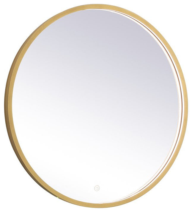 Modern Brass Led Mirror