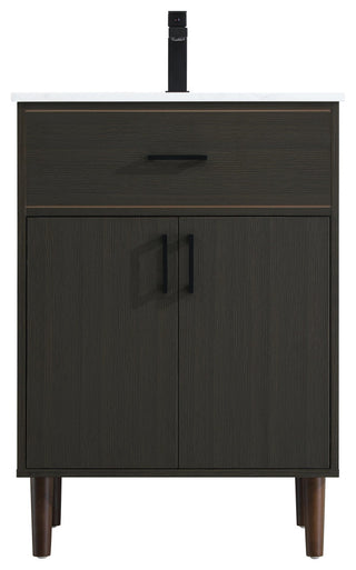 Home Living 24" Single Bathroom Vanity, Mocha Brown