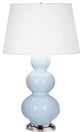 Triple Gourd Table Lamp, Baby Blue