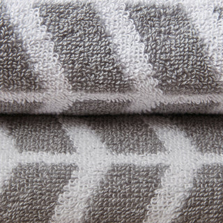 Intelligent Design Nadia Cotton Jacquard Bath Towel 6 Piece Set, Grey