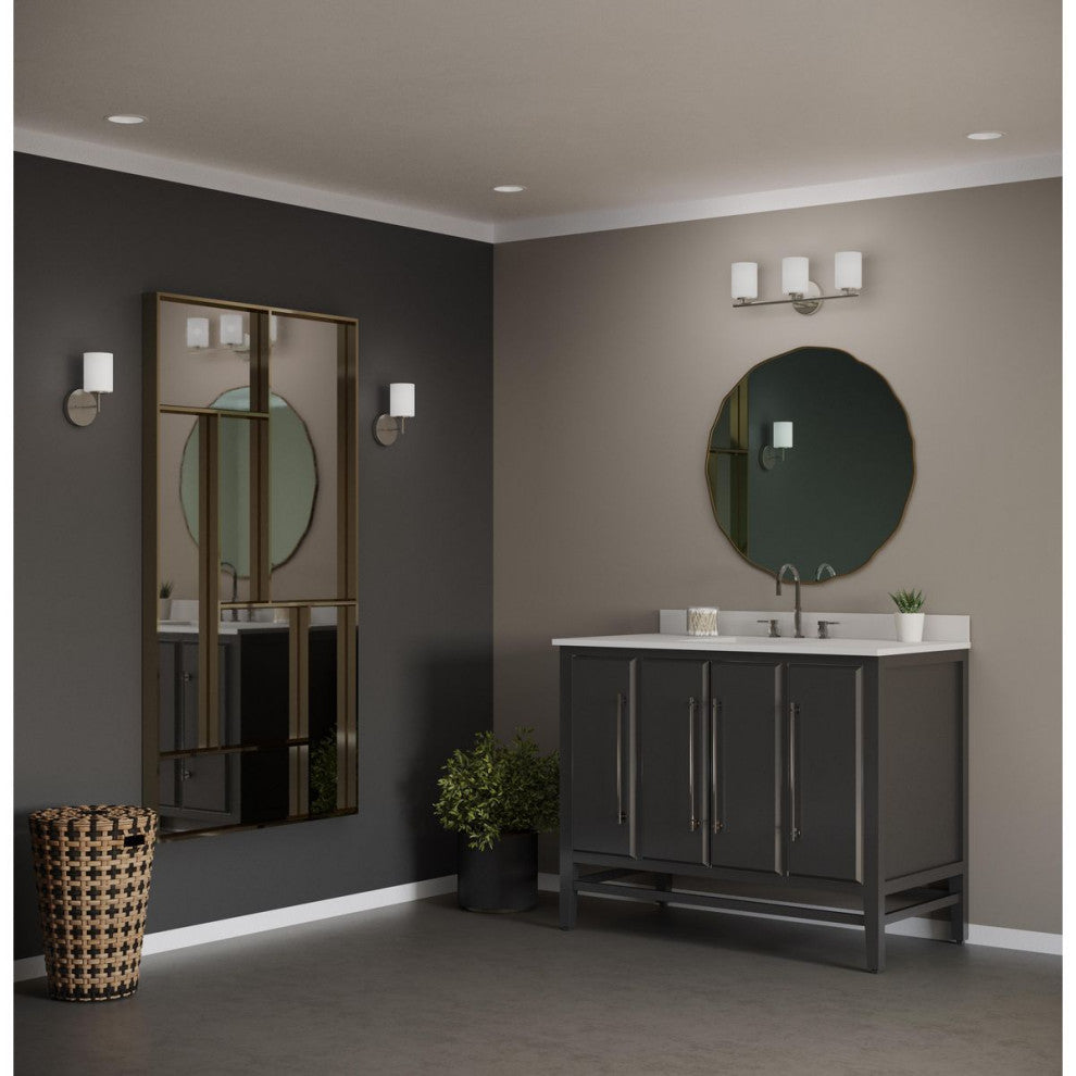 Replay 3-Light Bath Light, Brushed Nickel