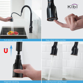 Cedar Single Handle Pull Down Kitchen Faucet, Oil Rubbed Bronze, W/O Soap Dispen