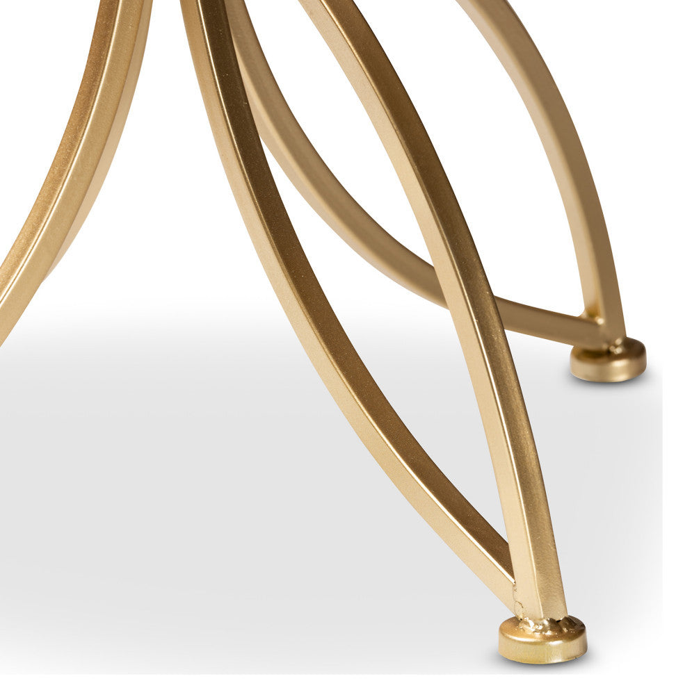 Christeen Contemporary End Table, Gold