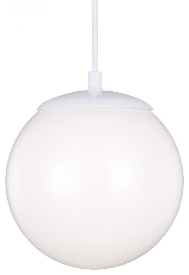 Leo 1-Light Pendant, White