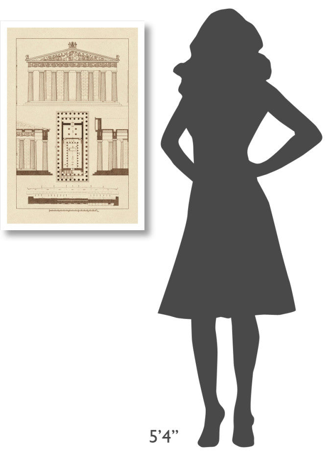 "The Parthenon at Athens" Digital Paper Print by J. Buhlmann, 22"x32"