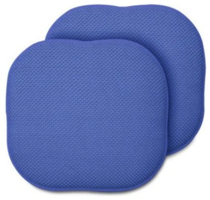 Memory Foam Chair Pads, Set of 2, Blue
