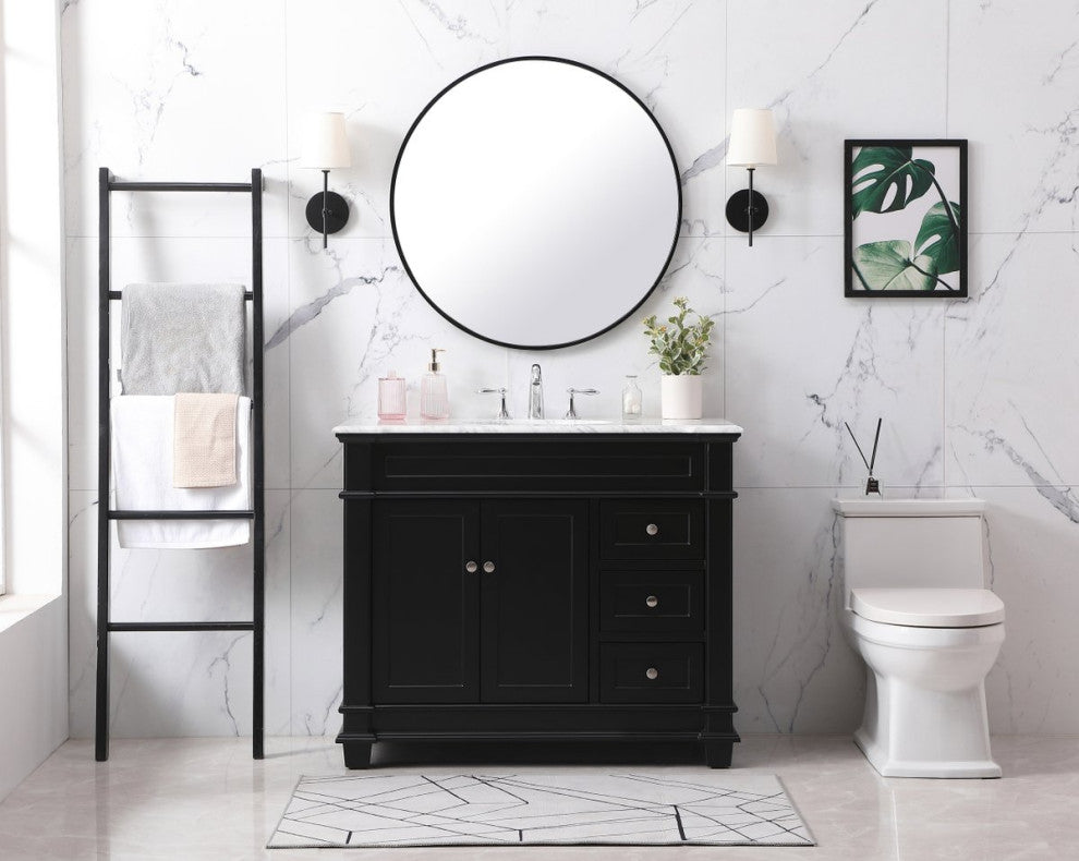 Weston Single Bathroom Vanity Set, Black, 42