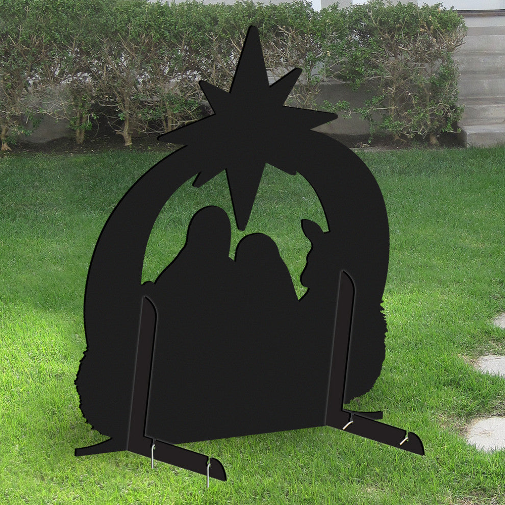Hope Nativity Wooden Outdoor Decoration Set of 4