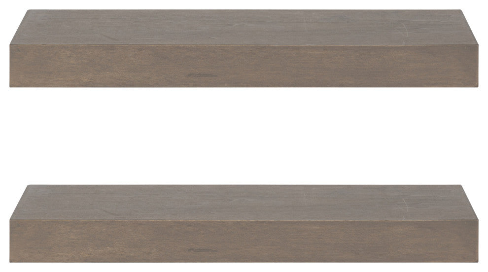 Havlock Wood Shelf Set, Gray 2 Piece 24 inch