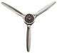 Large Silver MidCentury Airplane Propeller Clock, Retro Vintage Style Aviation