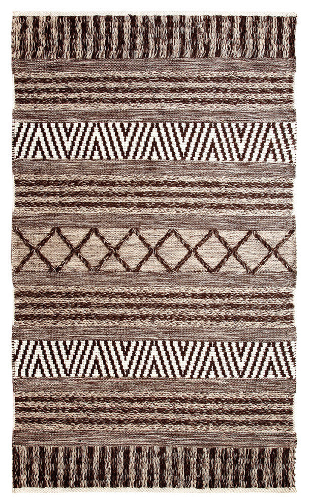 Heirloom 91003-109 Area Rug, Charcoal and Ivory, 5''x8''