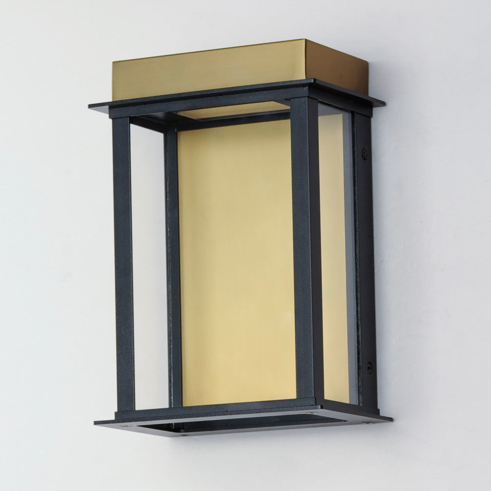 Maxim 50752 Rincon 10" Tall LED Outdoor Wall Sconce - Black / Gold