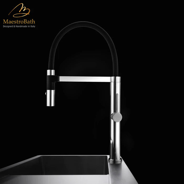 Maestrobath Dazzle Modern Kitchen Faucet With 2 Jets, Chrome