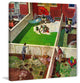 "Painting the Patio Green" Print on Canvas by Thornton Utz