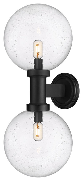 Laurent 2 Light Outdoor Wall Sconce Lighting, Black