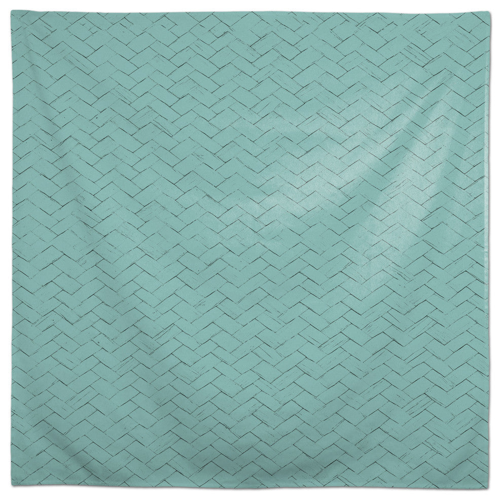 Woven Texture Teal 2 58x58 Tablecloth