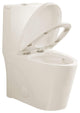 Fine Fixtures Dual-Flush Elongated One-Piece Toilet With High Efficiency Flush, Biscuit