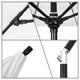 11' Matted Black Collar Tilt Lift Fiberglass Rib Aluminum Umbrella, Sunbrella, Taupe