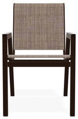 Bazza Sling Stackable Outdoor Dining Chair, Augustine Fennel/Kona