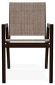 Bazza Sling Stackable Outdoor Dining Chair, Augustine Fennel/Kona