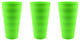 Break-Resistant Plastic Cups 18Oz, Reusable Design, Set of 3, Green