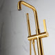 Delara Freestanding Tub Faucet, Hand Shower, Brushed Gold