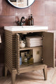 Linden 24" WW Walnut Vanity, White