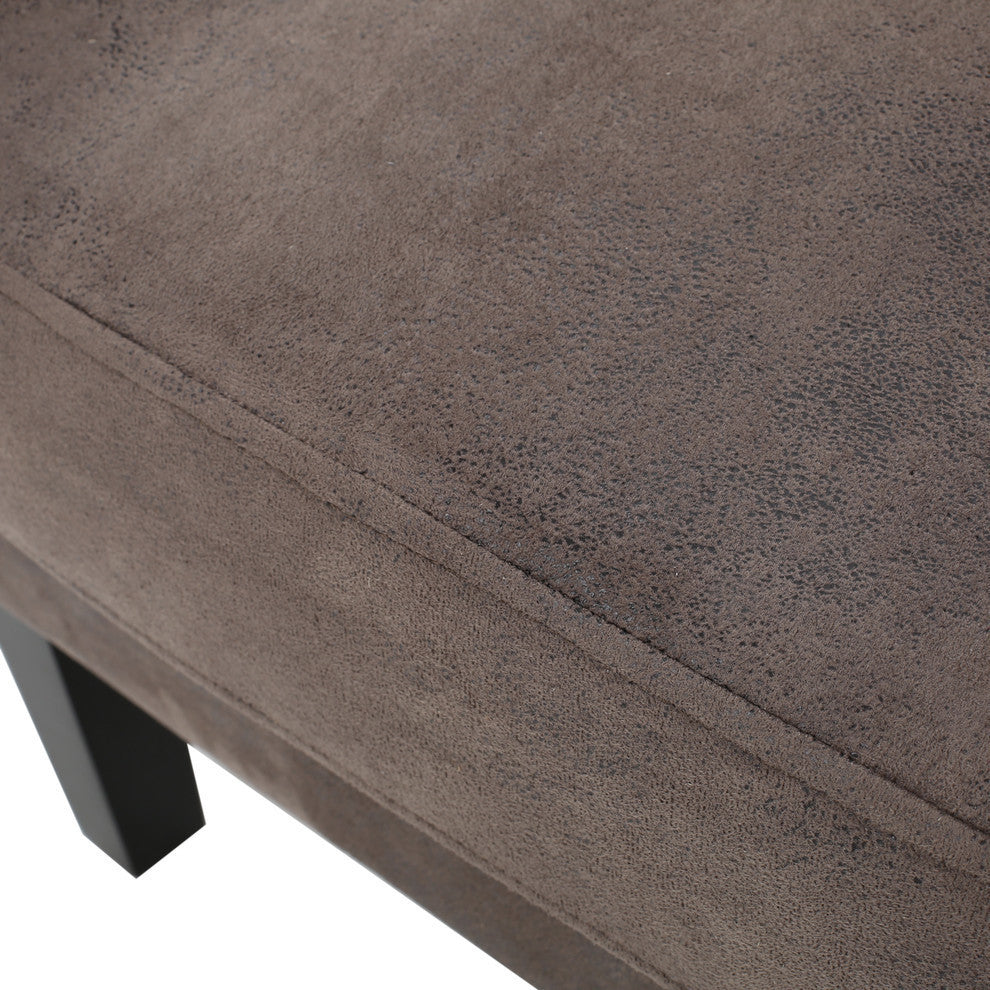 Lorenzo Contemporary Wingback Club Chair With Nailhead Trim, Gray Brown
