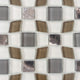 12"x12" Peel and Stick Glass Mosaic Wall Tile, Set of 12