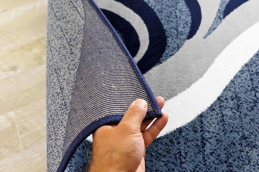 Persian Rugs Modern Trendz Collection 0327, Blue, 2'2"x7'6"